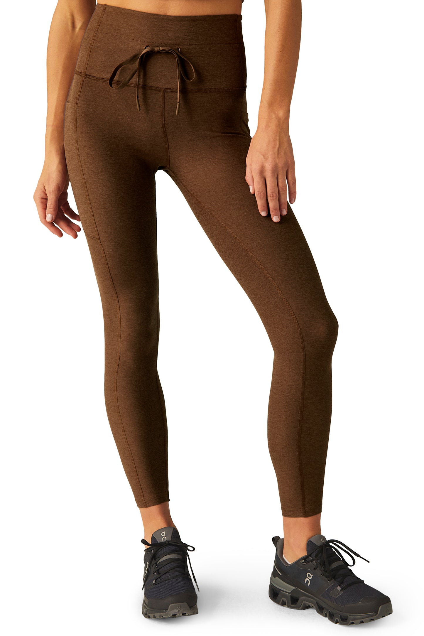 GO POCKET SPACEDYE MIDI LEGGING BOLD MOCHA