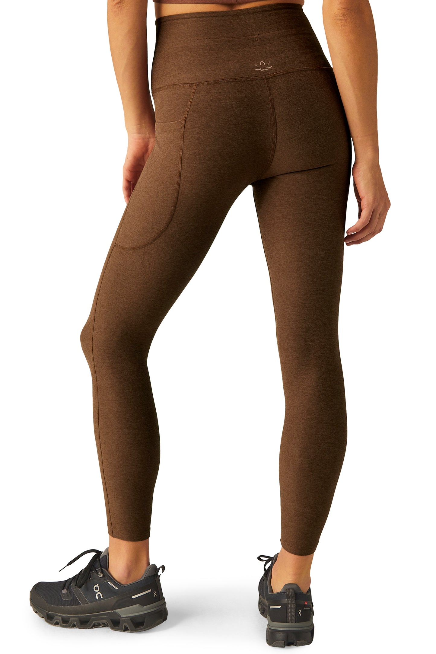 GO POCKET SPACEDYE MIDI LEGGING BOLD MOCHA