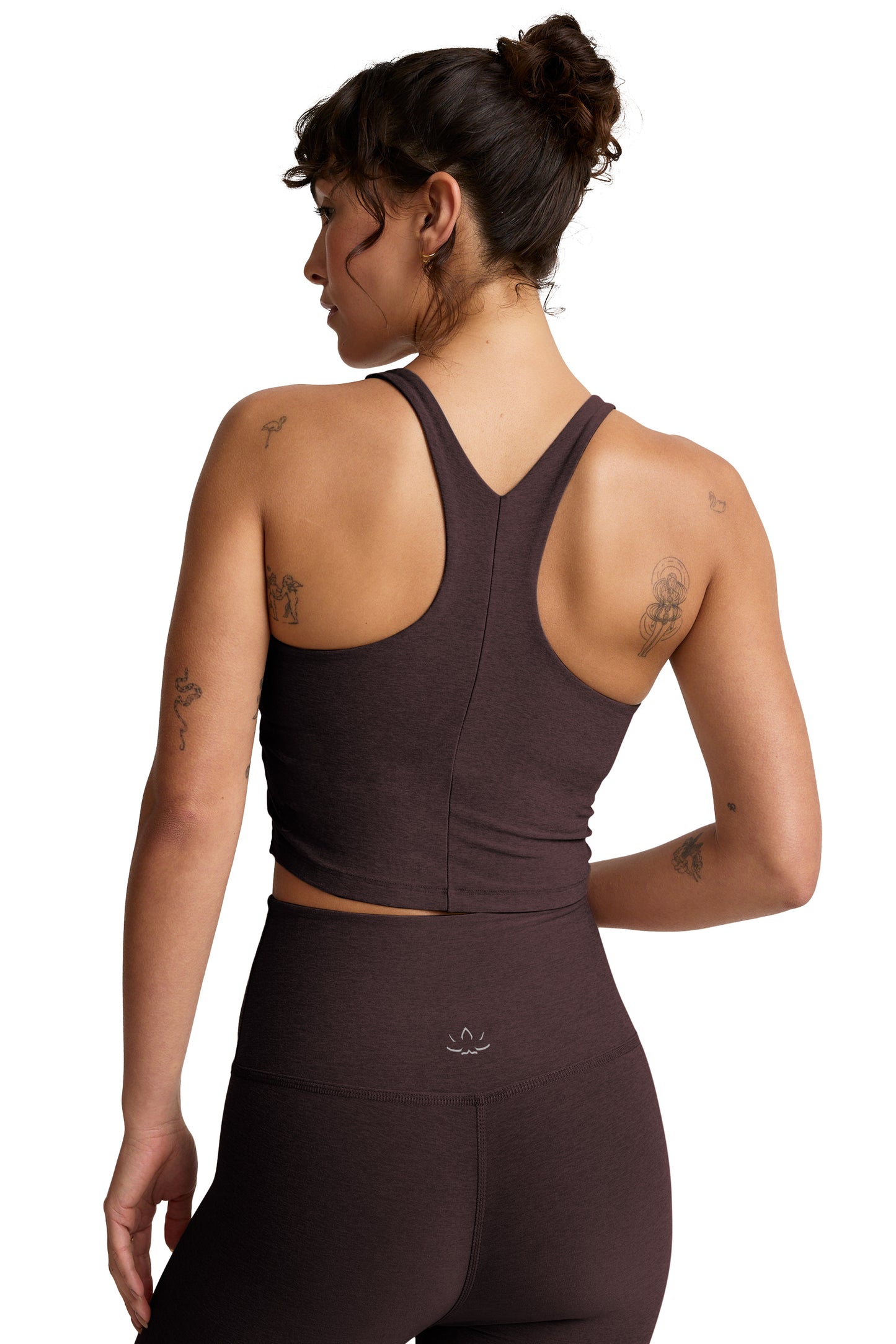 REFOCUS CROPPED TANK DARK CHOCOLATE