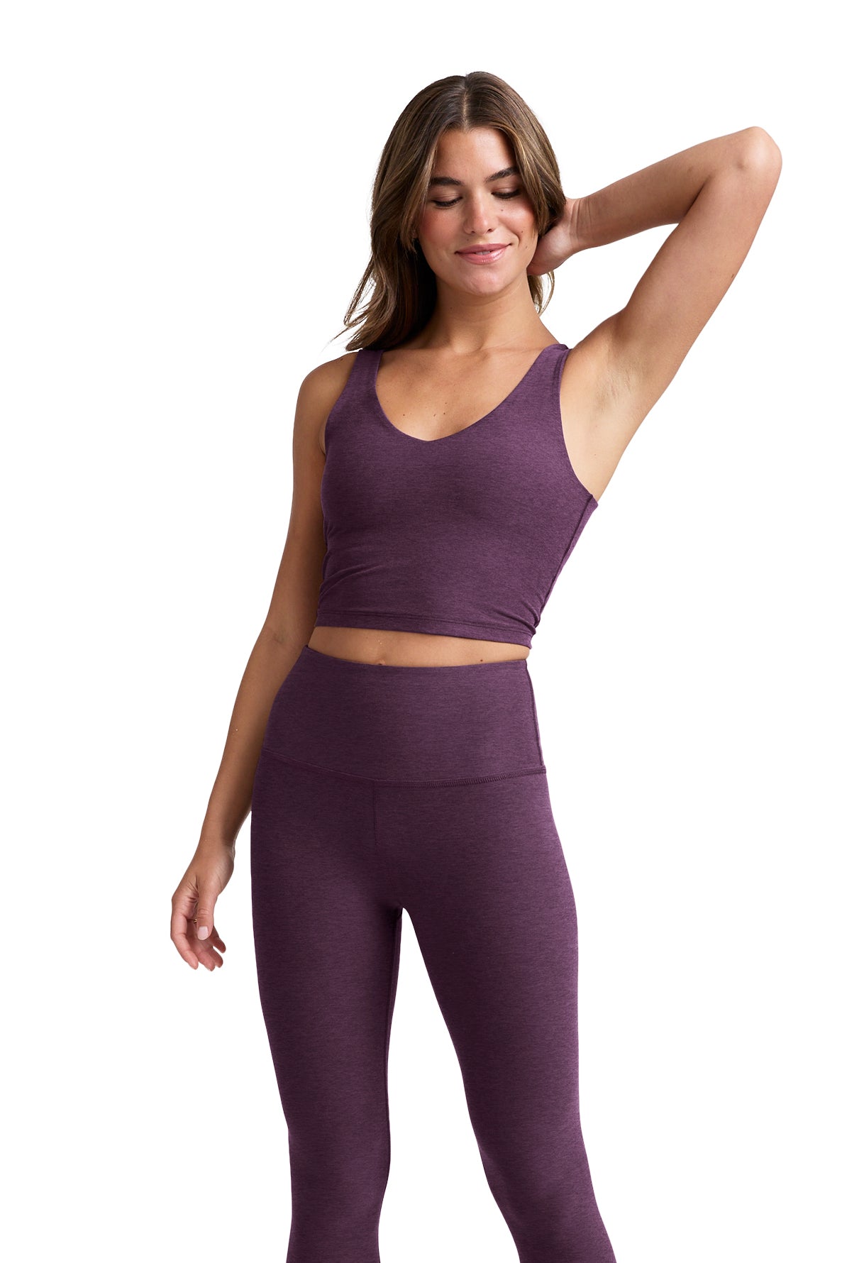 GOOD DAY CROPPED SPACEDYE TANK BRILLIANT BLACKBERRY