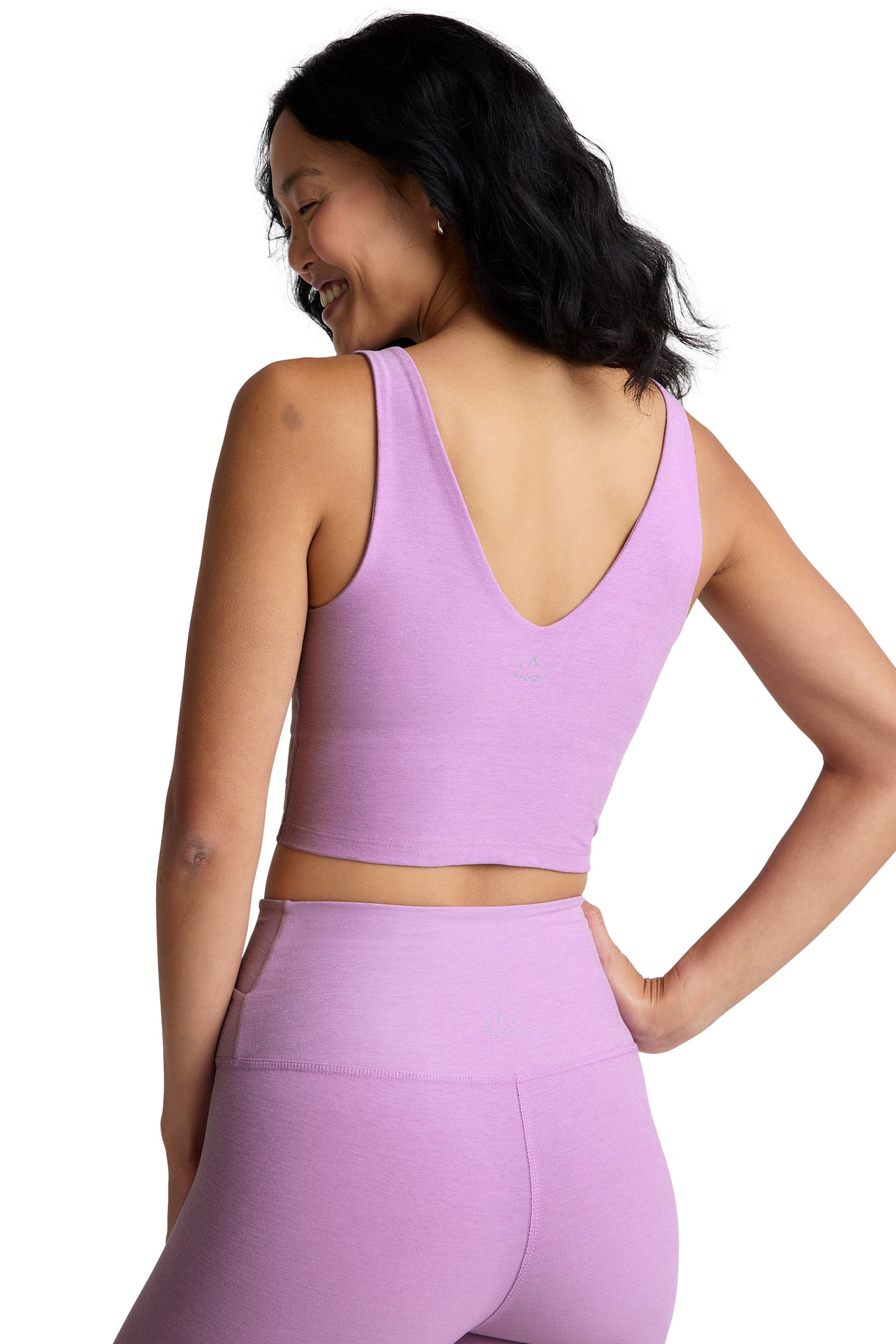 GOOD DAY SPACEDYE CROPPED TANK LILAC PETAL