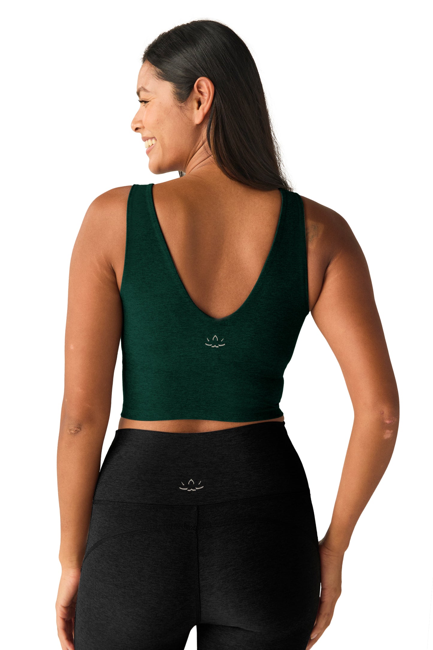 GOOD DAY SPACEDYE CROPPED TANK DARK SPRUCE