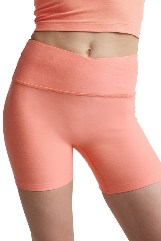 AT YOUR LEISURE SPACEDYE BIKER SHORT DREAMSICLE