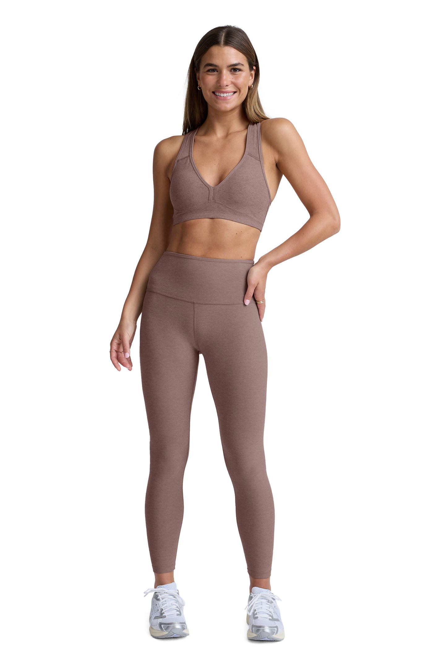 CAUGHT IN THE MIDI SPACEDYE LEGGING ROSEY TAUPE