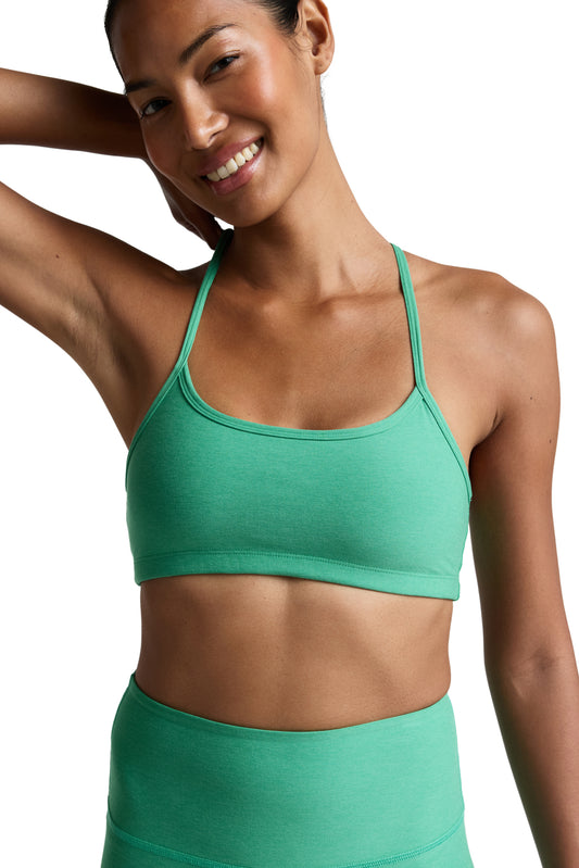 SLIM RACERBACK SPACEDYE BRA BRIGHT EMERALD