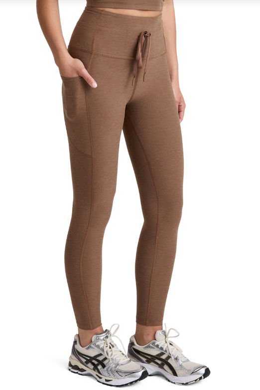 GO POCKET MIDI SPACEDYE LEGGING TRUE CHOCOLATE