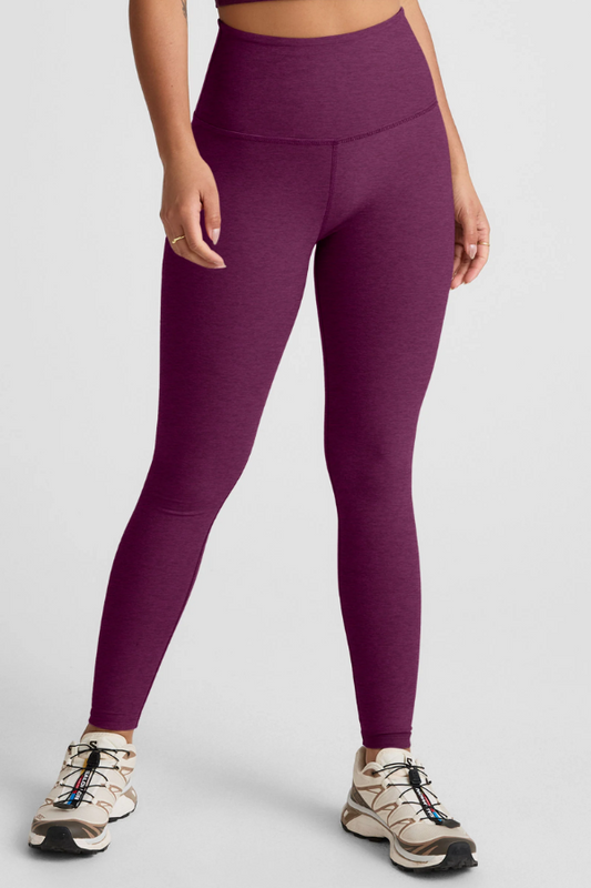 CAUGHT IN THE MIDI SPACEDYE LEGGING AUBERGINE-BEET