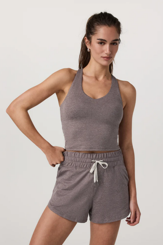 HALO PERFORMANCE CROP TANK 2.0 HUCKLEBERRY HEATHER