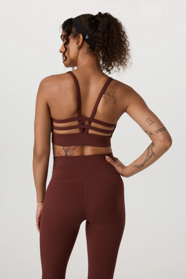 YOSEMITE LONGLINE BRA BURNT SIENNA