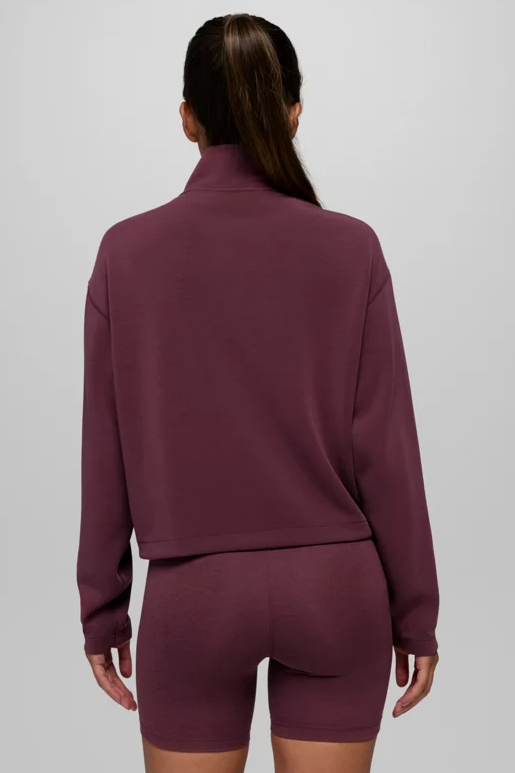 SHEA HALF ZIP PULLOVER DEEP VINO