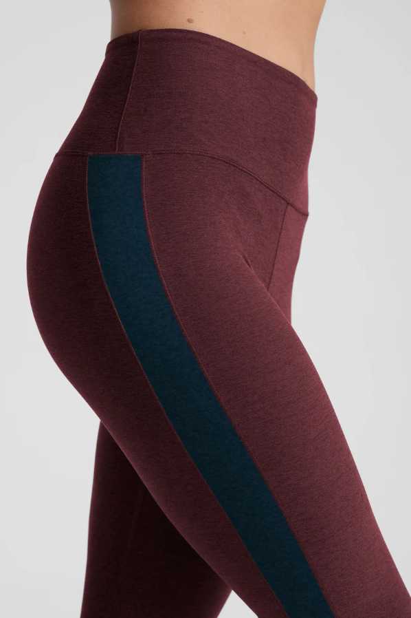 GEMINI COLOURBLOCK SPACEDYE PANT MIDNIGHT BURGUNDY