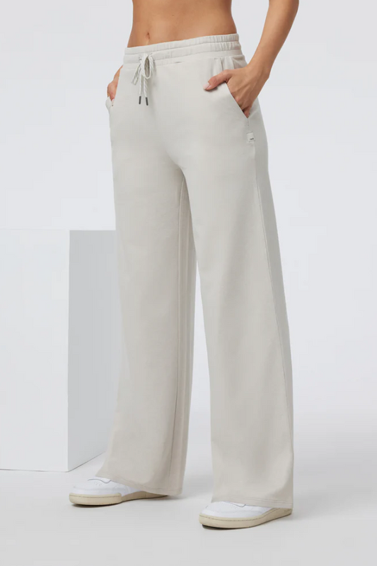 HALO ESSENTIAL WIDELEG PANT ECRU HEATHER
