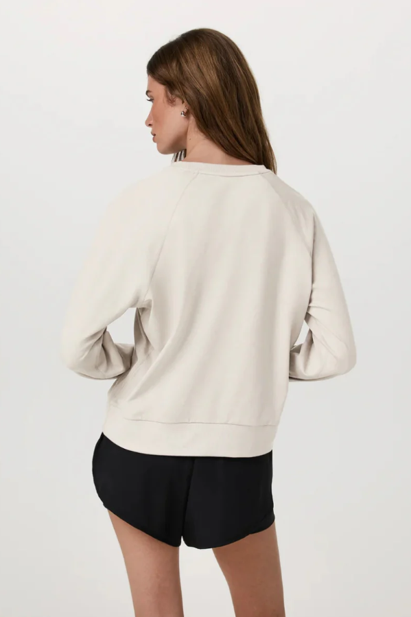 HALO LONGSLEEVE CREW ECRU HEATHER