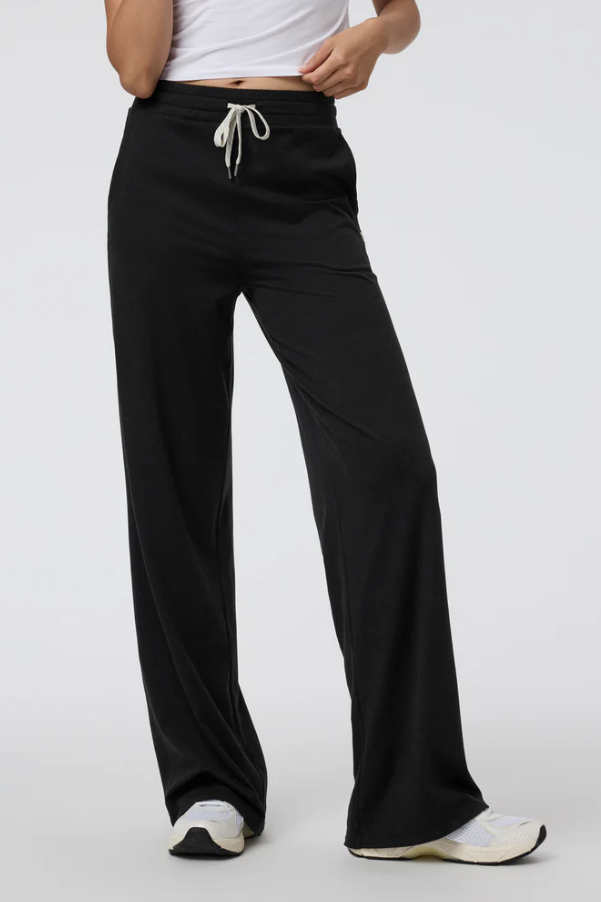 HALO ESSENTIAL WIDELEG PANT BLACK HEATHER