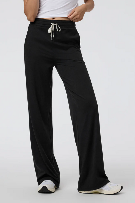 HALO ESSENTIAL WIDELEG PANT BLACK HEATHER