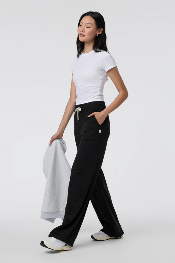 HALO ESSENTIAL WIDELEG PANT BLACK HEATHER