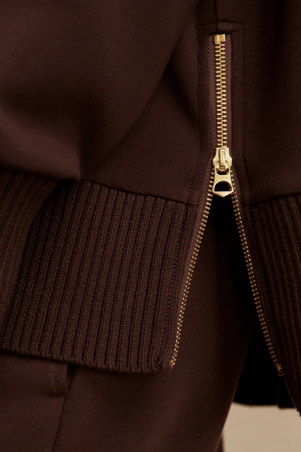 BARKER HIGH NECK SWEAT COFFEE BEAN