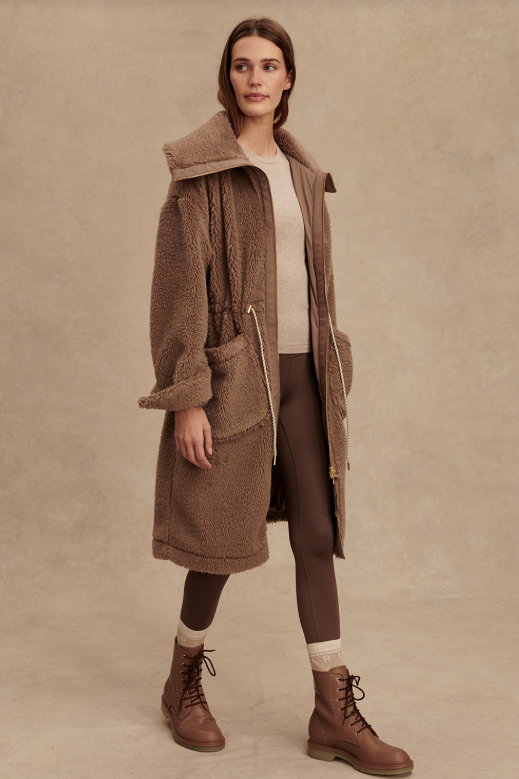 LOGAN SHERPA COAT ASH TAUPE