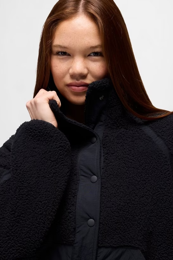 ENCINITAS SHERPA JACKET BLACK