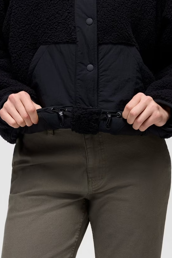 ENCINITAS SHERPA JACKET BLACK