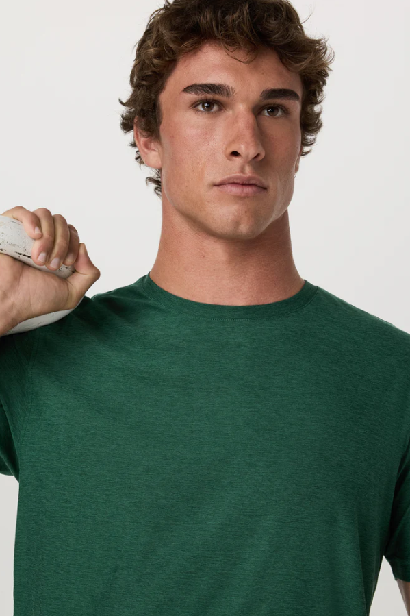 STRATO TECH TEE VIRIDIAN HEATHER