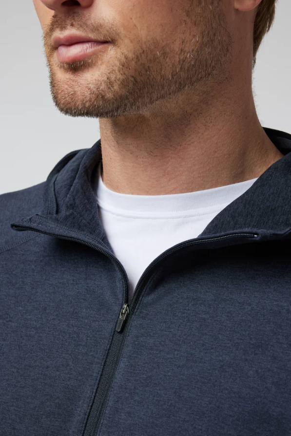 PONTO PERFORMANCE 1/2 ZIP HOODIE MIDNIGHT HEATHER