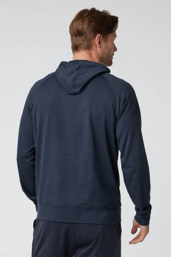 PONTO PERFORMANCE 1/2 ZIP HOODIE MIDNIGHT HEATHER