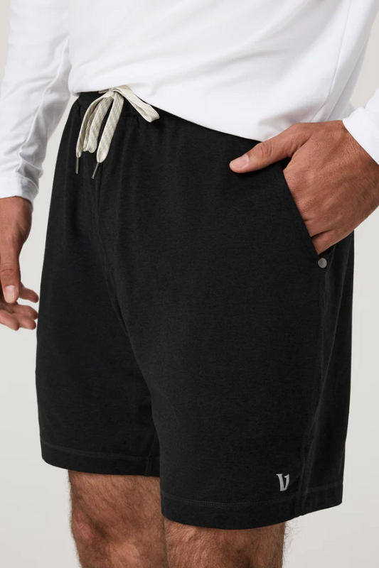 PONTO PERFORMANCE 7" SHORT BLACK HEATHER