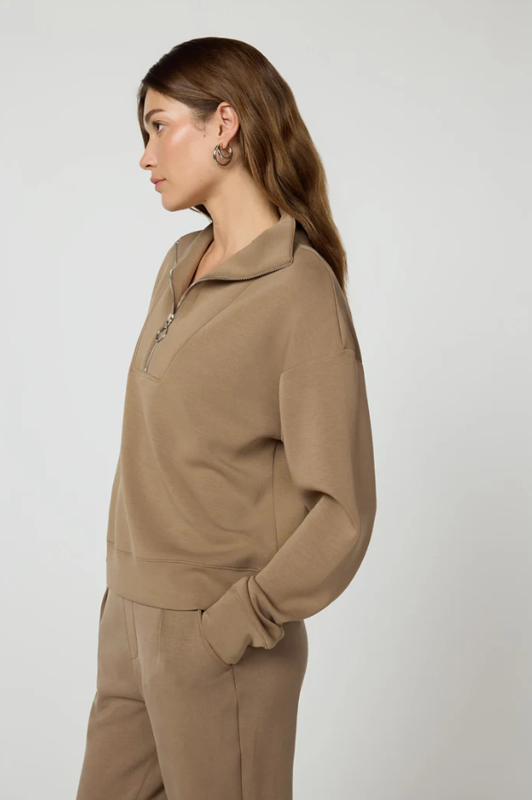 DREAMWEAVE QUARTER ZIP CARIBOU