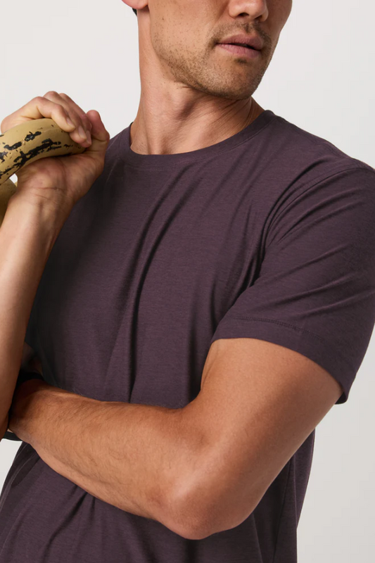 STRATO TECH TEE RAISIN HEATHER