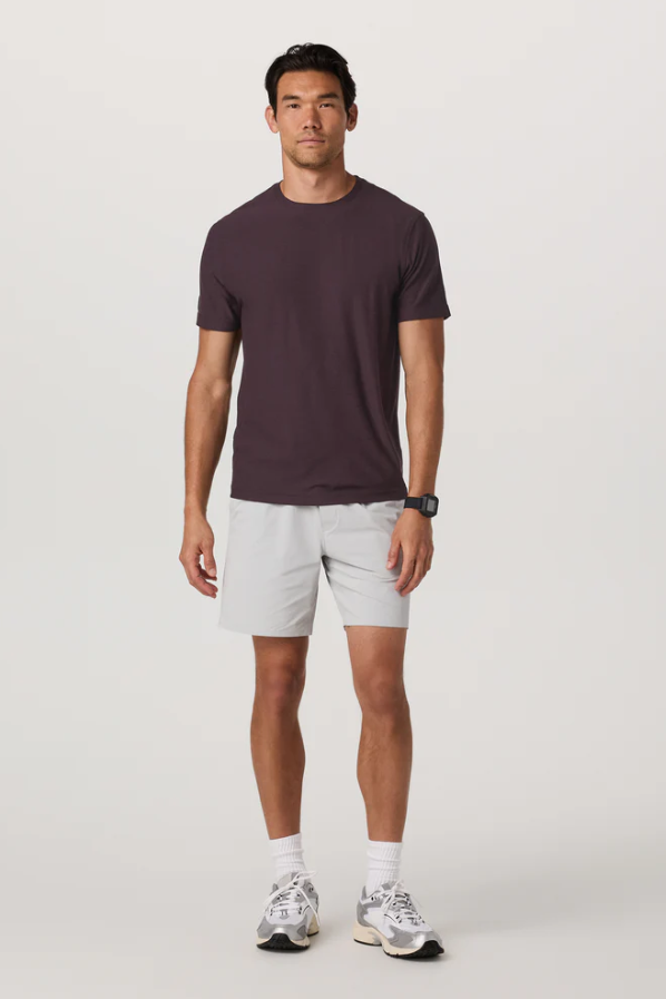 STRATO TECH TEE RAISIN HEATHER