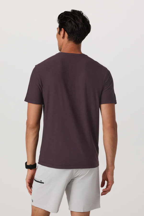STRATO TECH TEE RAISIN HEATHER