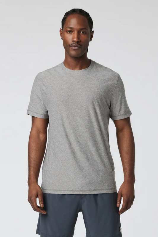 STRATO TECH TEE HEATHER GREY