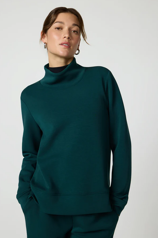 DREAMWEAVE MOCK NECK SWEATSHIRT PONDEROSA PINE