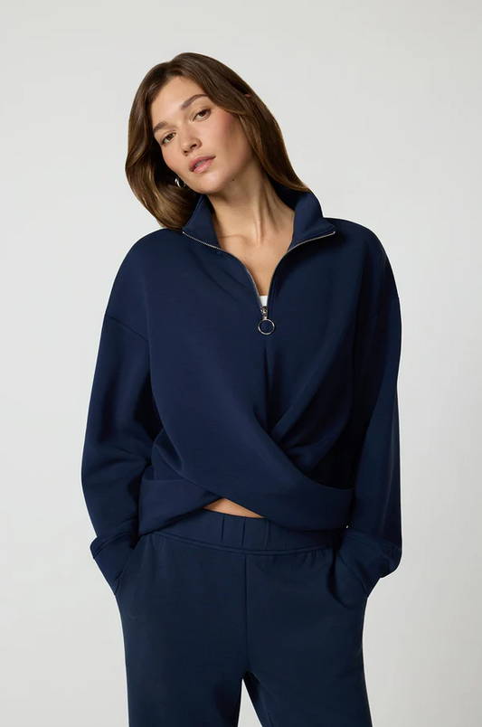 DREAMWEAVE CROSSOVER PULLOVER NAVY