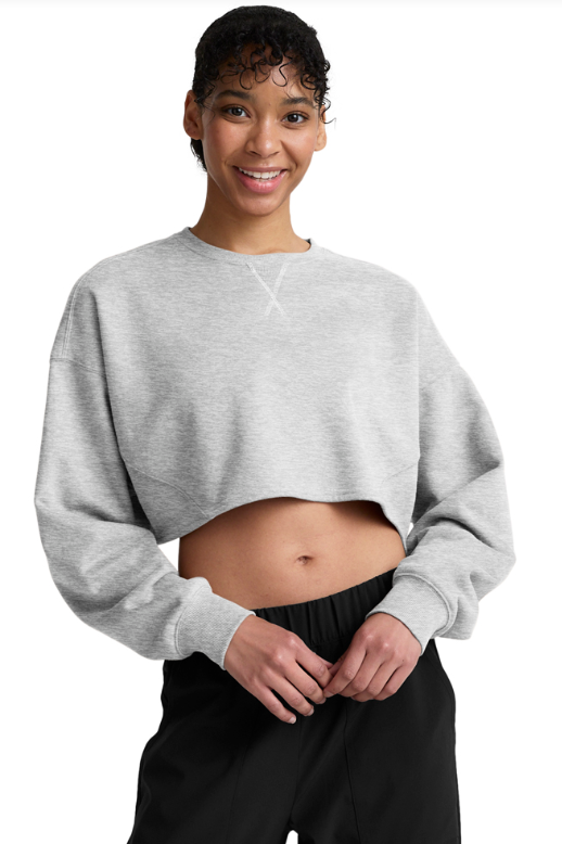 LUXEFLEECE CROPPED SWEATSHIRT GREY