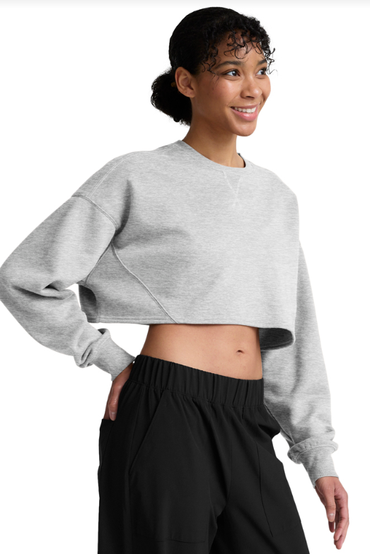 LUXEFLEECE CROPPED SWEATSHIRT GREY