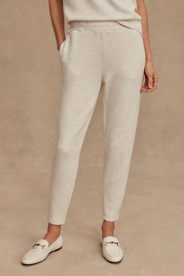 SLIM PANT IVORY MARL