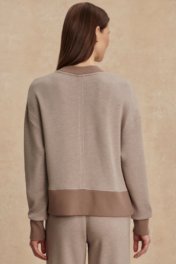 PHILIPPE CROP SWEAT TAUPE MARL