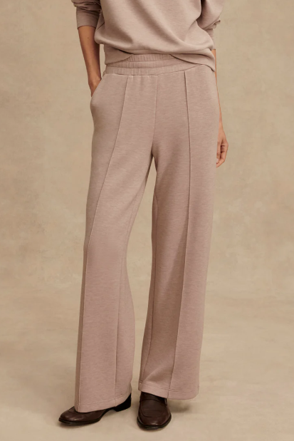 WIDE LEG PANT TAUPE MARL