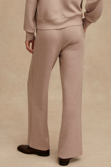 WIDE LEG PANT TAUPE MARL