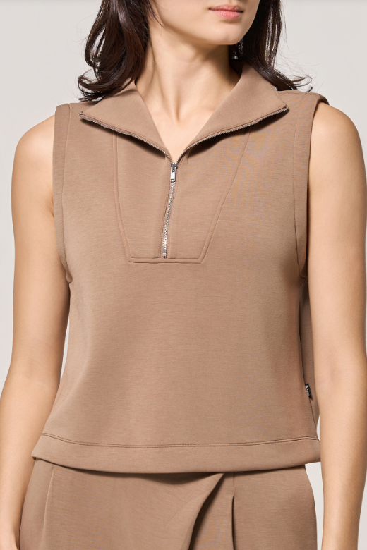 DREAMWEAVE HALF ZIP TANK CARIBOU