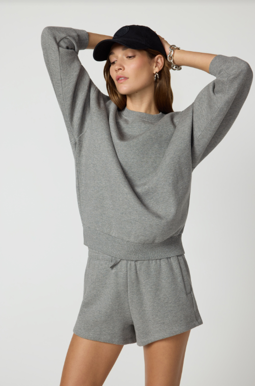 LUXEFLEECE BOYFRIEND SWEATSHIRT STEEL GREY
