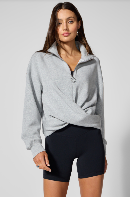 DREAMWEAVE CROSSOVER PULLOVER CONCRETE