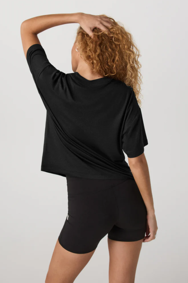 ENERGY TEE LONG BLACK HEATHER