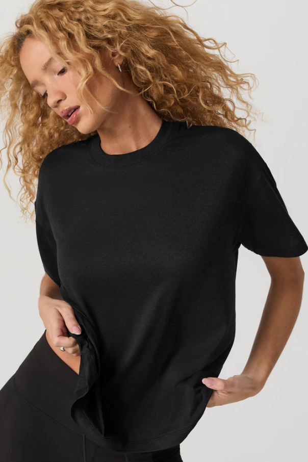 ENERGY TEE LONG BLACK HEATHER