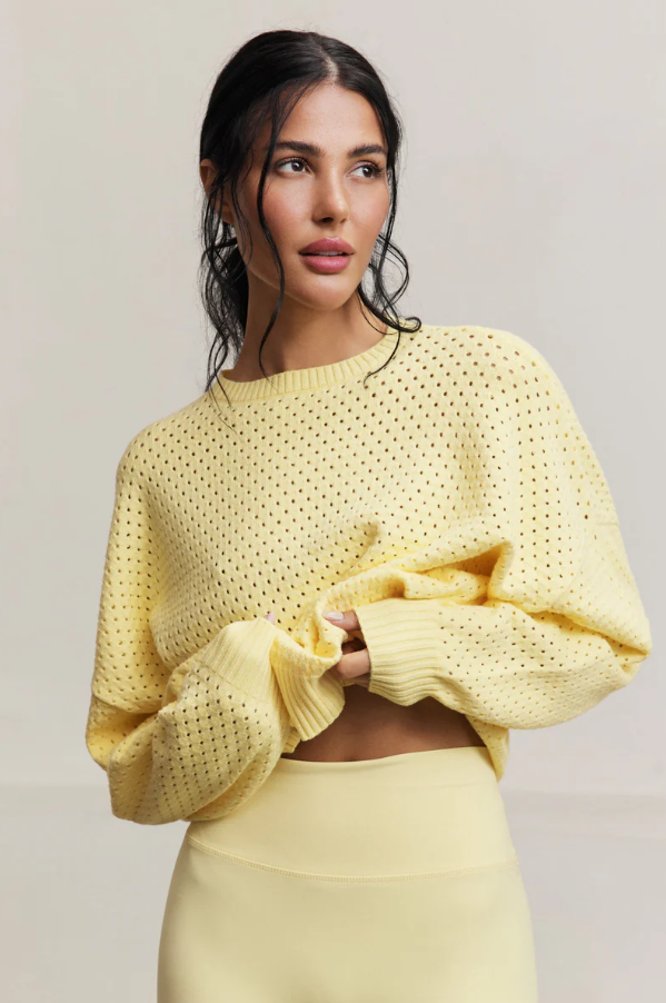 OLLY CROCHET SWEATER VANILLA