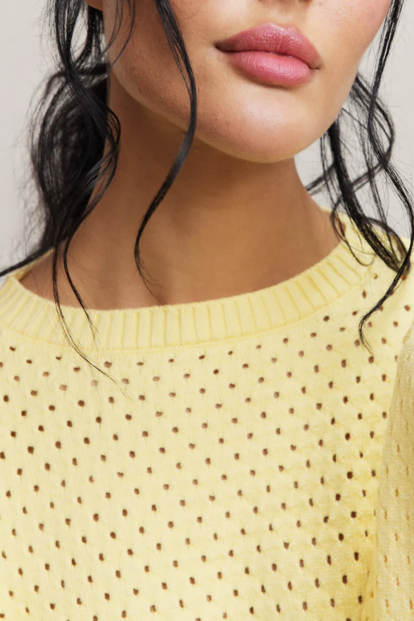 OLLY CROCHET SWEATER VANILLA