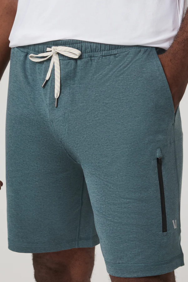SUNDAY PERFORMANCE SHORT 8" BLUE SEA HEATHER