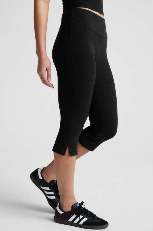 MID-RISE SLIT PEDAL PUSHER SPACEDYE CAPRI DARKEST NIGHT